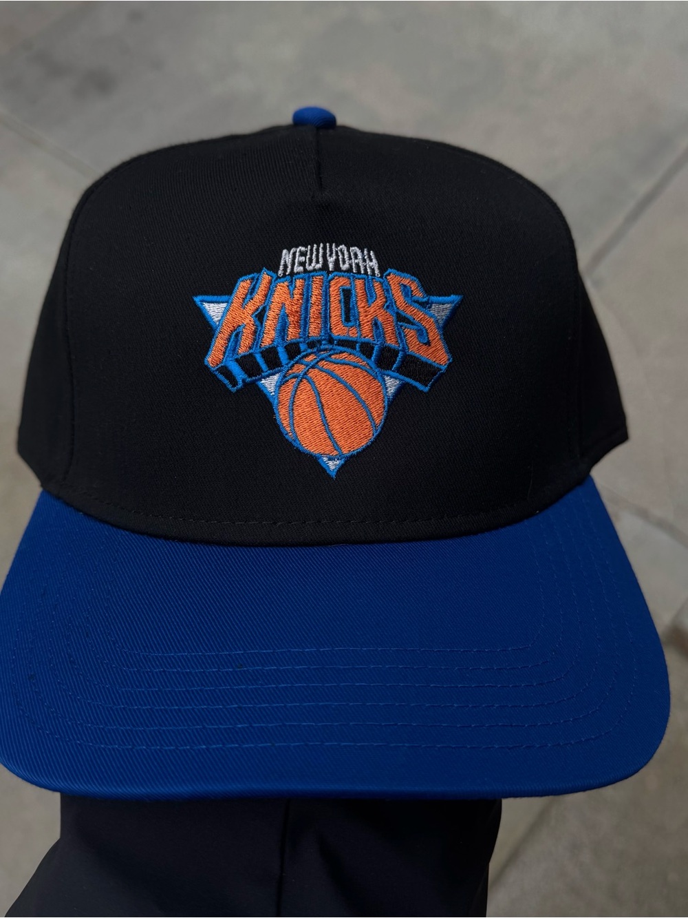 Black & Blue Flat Brim Cap